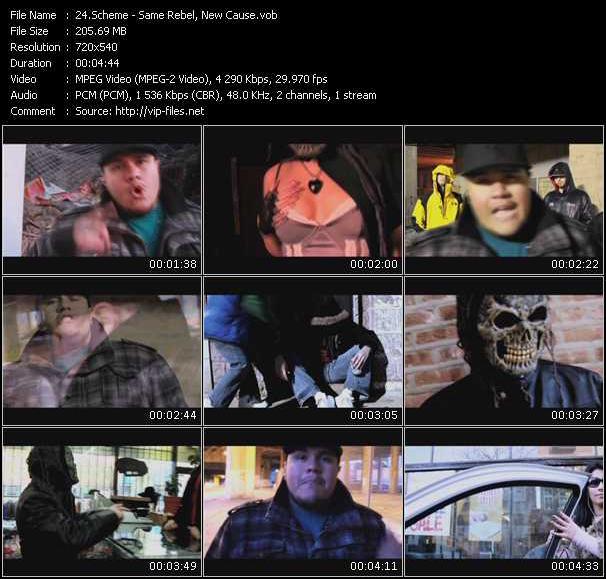 Scheme video ”Same Rebel, New Cause” from dvd ”Screenplay VJ-Pro Urban Vision April 2010”