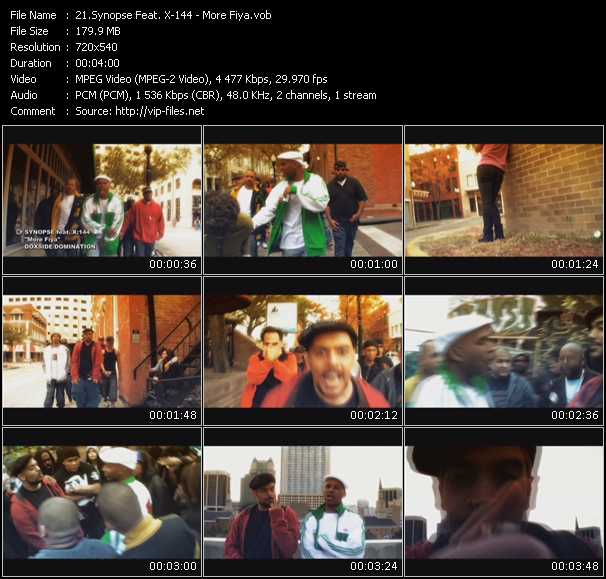 Synopse Feat. X-144 video ”More Fiya” from dvd ”Screenplay VJ-Pro Urban Vision May 2010”