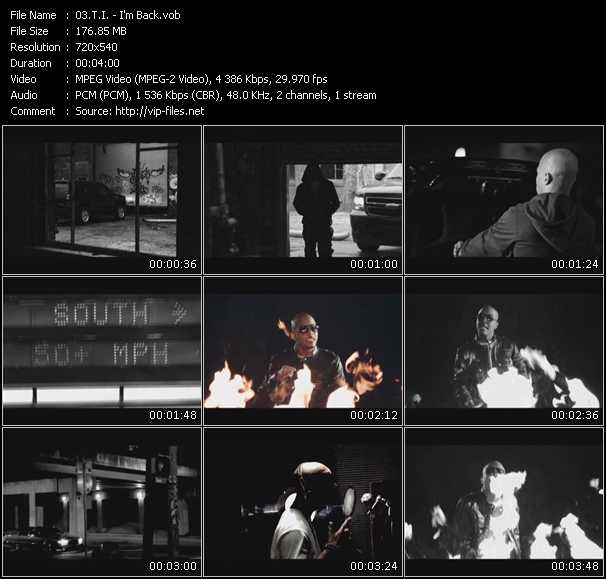 T.I. video ”I'm Back” from dvd ”Screenplay VJ-Pro Urban Vision June 2010”