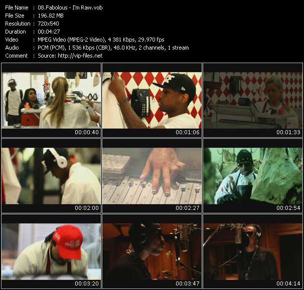 Fabolous video ”I'm Raw” from dvd ”Screenplay VJ-Pro Urban Vision June 2010”