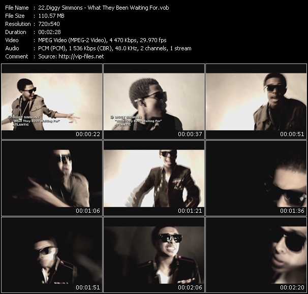 Diggy Simmons video ”What They Been Waiting For” from dvd ”Screenplay VJ-Pro Urban Vision June 2010”