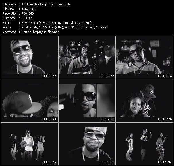 Juvenile video ”Drop That Thang” from dvd ”Screenplay VJ-Pro Urban Vision August 2010”