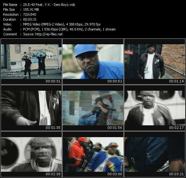 E-40 Feat. Y.V. video ”Dem Boyz” from dvd ”Screenplay VJ-Pro Urban Vision August 2010”