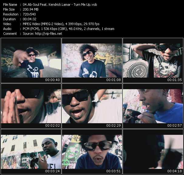 Ab-Soul Feat. Kendrick Lamar video ”Turn Me Up” from dvd ”Screenplay VJ-Pro Urban Vision September 2010”