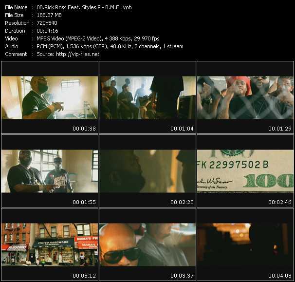 Rick Ross Feat. Styles P video ”B.M.F.” from dvd ”Screenplay VJ-Pro Urban Vision September 2010”