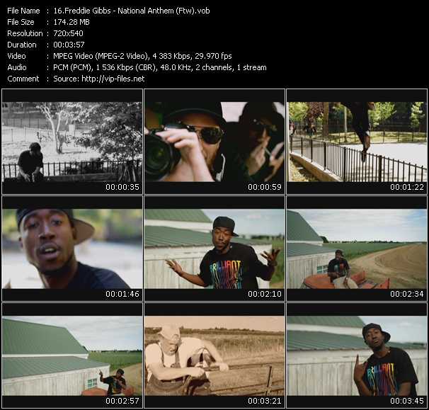 Freddie Gibbs video ”National Anthem (Ftw)” from dvd ”Screenplay VJ-Pro Urban Vision September 2010”