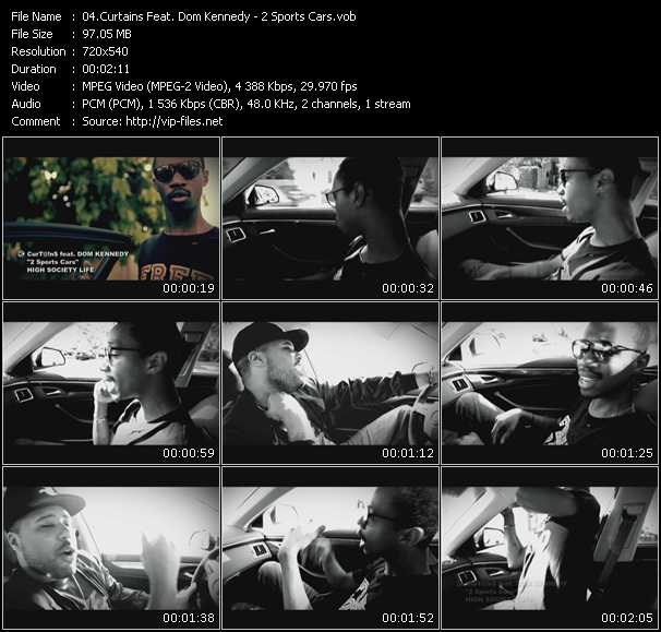 Curtains Feat. Dom Kennedy video ”2 Sports Cars” from dvd ”Screenplay VJ-Pro Urban Vision October 2010”