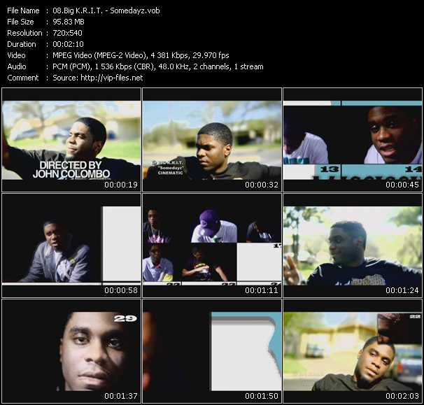 Big K.R.I.T. video ”Somedayz” from dvd ”Screenplay VJ-Pro Urban Vision October 2010”