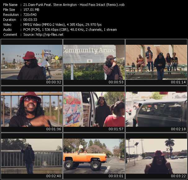 Dam-Funk Feat. Steve Arrington video ”Hood Pass Intact (Remix)” from dvd ”Screenplay VJ-Pro Urban Vision October 2010”