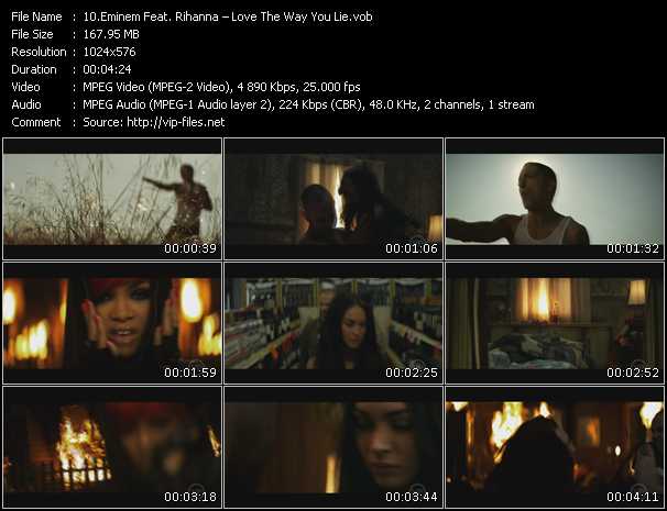 Eminem Feat. Rihanna video ”Love The Way You Lie” from dvd ”The Video Pool UK September 2010”