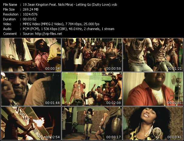 Sean Kingston Feat. Nicki Minaj video ”Letting Go (Dutty Love)” from dvd ”Vip-Express Videos August 2010”