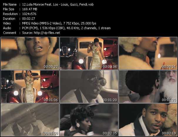 Lola Monroe Feat. Los video ”Louis, Gucci, Fendi” from dvd ”Vip-Express Videos October 2010”