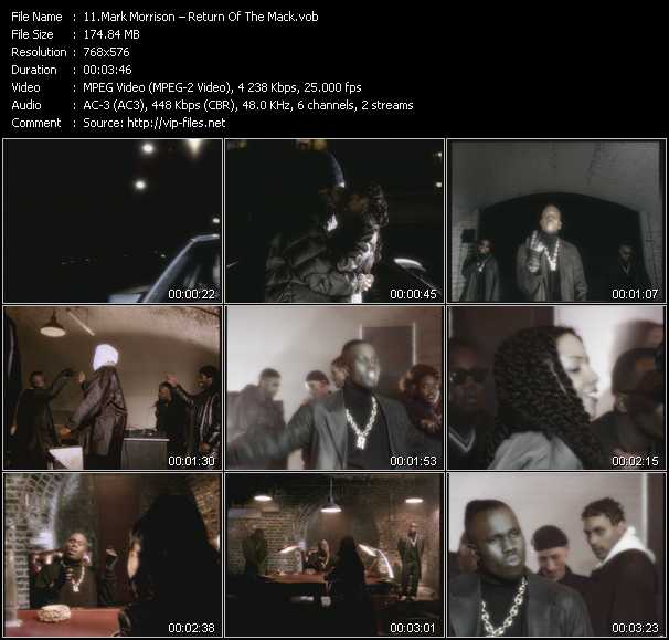 Mark Morrison video ”Return Of The Mack” from dvd ”Body And Soul. Clips Voller Sinnlichkeit”