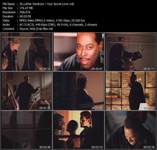 Luther Vandross video ”Your Secret Love” from dvd ”Body And Soul. Clips Voller Sinnlichkeit”