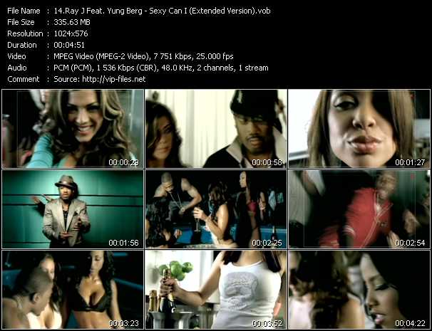 Ray J Feat. Yung Berg video ”Sexy Can I (Extended Version)” from dvd ”DTVideos Extended Vol.12”