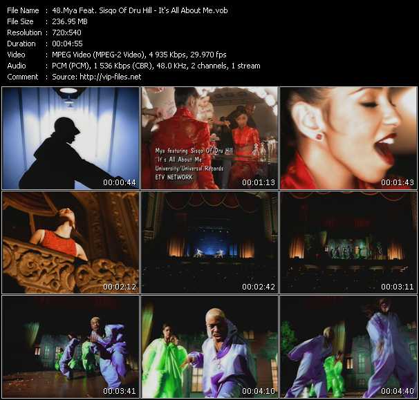 Mya Feat. Sisqo Of Dru Hill video ”It's All About Me” from dvd ”ETV Network Vital Classics 23. Best Of Vital Hitz 1998”