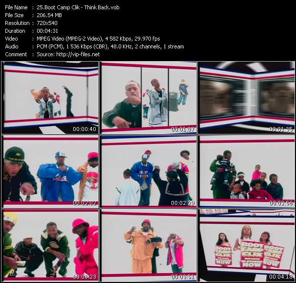 Boot Camp Clik video ”Think Back” from dvd ”ETV Network Vital Dance 9069 June 2003”