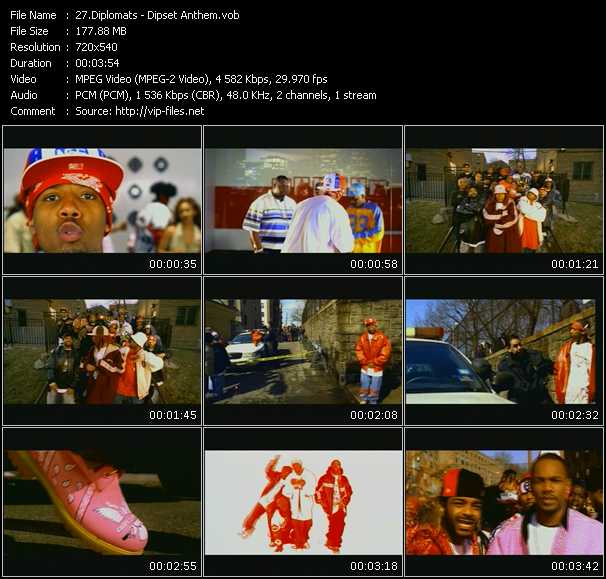 Diplomats video ”Dipset Anthem” from dvd ”ETV Network Vital Dance 9069 June 2003”