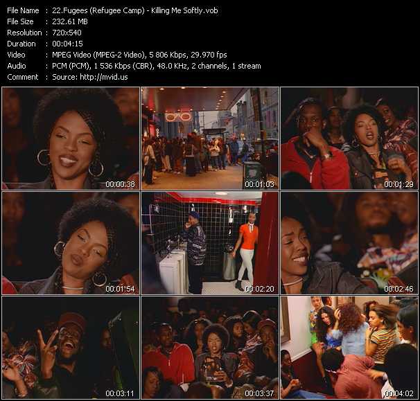 Fugees (Refugee Camp) video ”Killing Me Softly” from dvd ”ETV Network Vital Classics 02. Hitz Of '96”