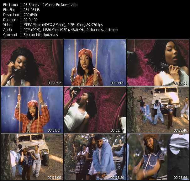 Brandy video ”I Wanna Be Down” from dvd ”ETV Network Vital Classics 04. Hitz Of '94”