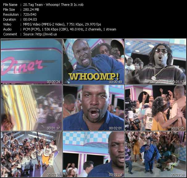 Tag Team video ”Whoomp! (There It Is)” from dvd ”ETV Network Vital Classics 05. Hitz Of '93”