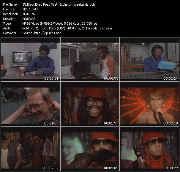 Black Eyed Peas Feat. Esthero video ”Weekends” from dvd ”Introduced 100. Essential Music Videos 1991-2002”