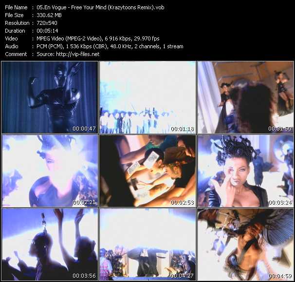 En Vogue video ”Free Your Mind (Krazytoons Remix)” from dvd ”Krazytoons Remix VJ Tools Old School Classic Edition Vol.19”