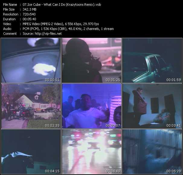 Ice Cube video ”What Can I Do (Krazytoons Remix)” from dvd ”Krazytoons Remix VJ Tools Old School Classic Edition Vol.19”