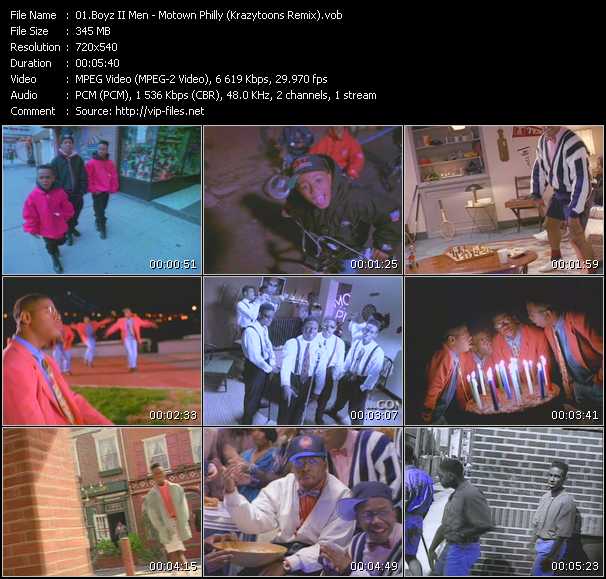 Boyz II Men video ”Motownphilly (Krazytoons Remix)” from dvd ”Krazytoons Remix VJ Tools Old School Classic Edition Vol.21”