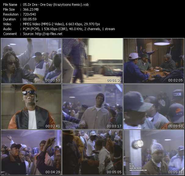 Dr. Dre video ”Dre Day (Krazytoons Remix)” from dvd ”Krazytoons Remix VJ Tools Old School Classic Edition Vol.21”