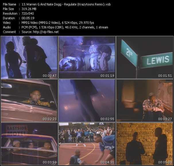 Warren G And Nate Dogg video ”Regulate (Krazytoons Remix)” from dvd ”Krazytoons Remix VJ Tools Old School Classic Edition Vol.21”