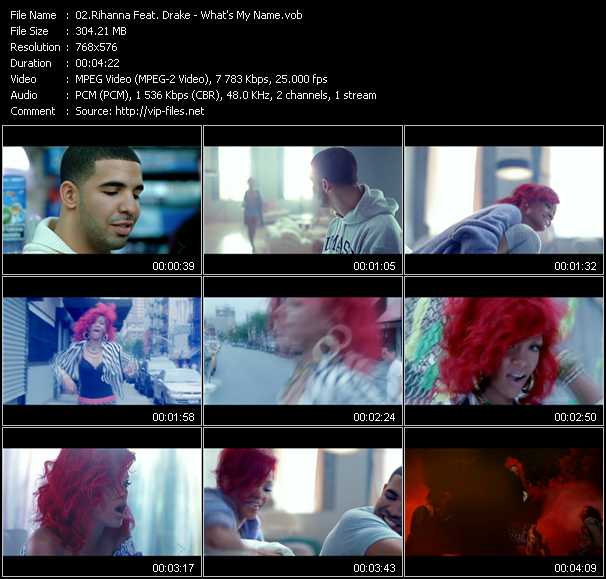 Rihanna Feat. Drake video ”What's My Name?” from dvd ”MixMash Pop January 2011”