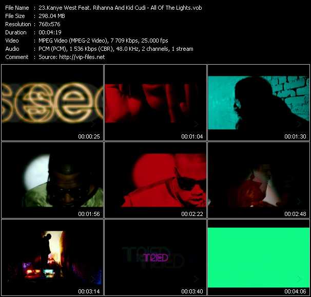 Kanye West Feat. Rihanna And Kid Cudi video ”All Of The Lights” from dvd ”MixMash Pop April 2011”