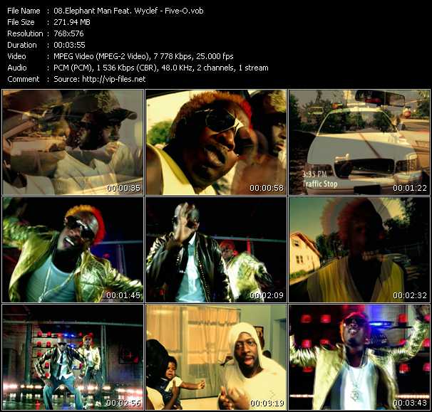 Elephant Man Feat. Wyclef Jean video ”Five-O” from dvd ”MixMash Reggae Vol.2”