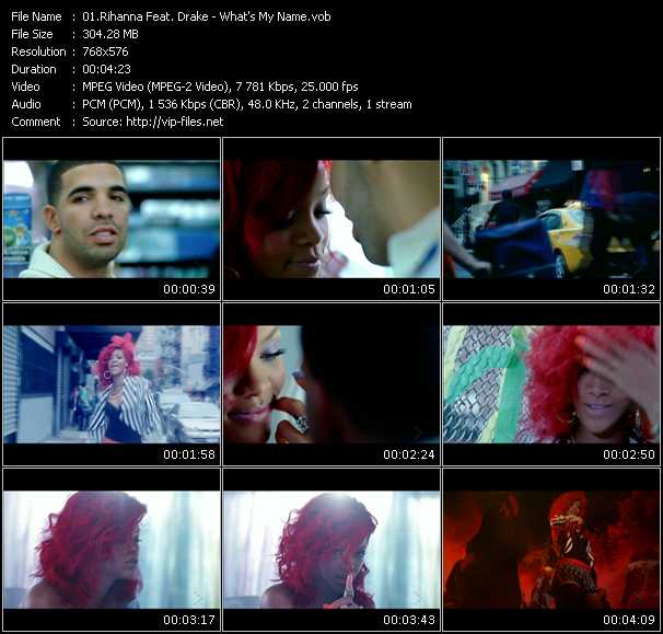 Rihanna Feat. Drake video ”What's My Name?” from dvd ”MixMash Urban January 2011”