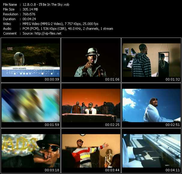 B.O.B. video ”I'll Be In The Sky” from dvd ”MixMash Urban January 2011”