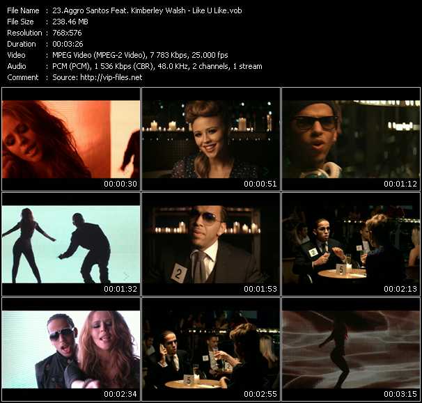 Aggro Santos Feat. Kimberley Walsh video ”Like U Like” from dvd ”MixMash Urban January 2011”