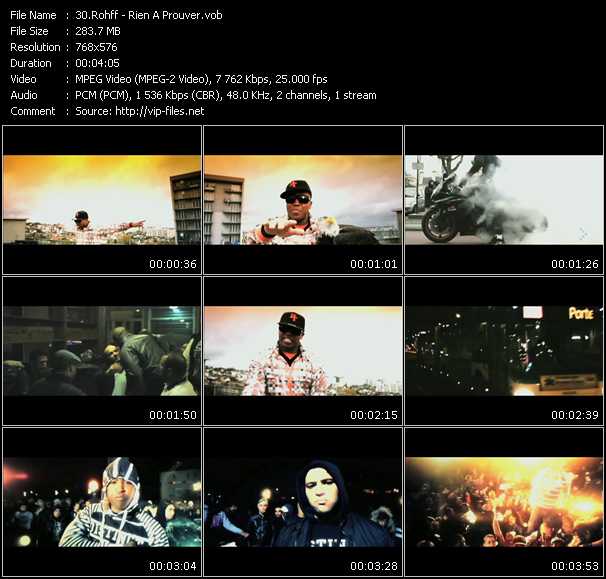Rohff video ”Rien A Prouver” from dvd ”MixMash Urban January 2011”