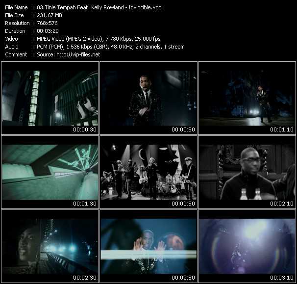 Tinie Tempah Feat. Kelly Rowland video ”Invincible” from dvd ”MixMash Urban February 2011”