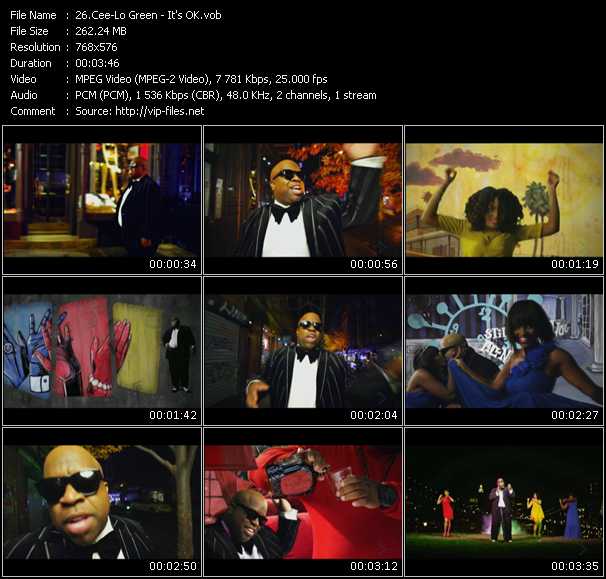 Cee Lo Green video ”It's OK” from dvd ”MixMash Urban February 2011”