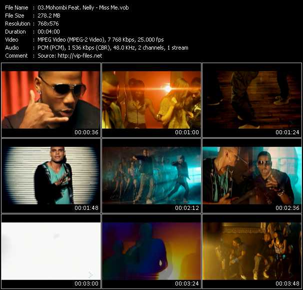 Mohombi Feat. Nelly video ”Miss Me” from dvd ”MixMash Urban November 2010”