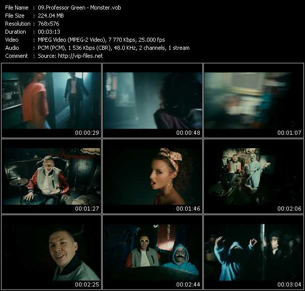 Professor Green video ”Monster” from dvd ”MixMash Urban November 2010”