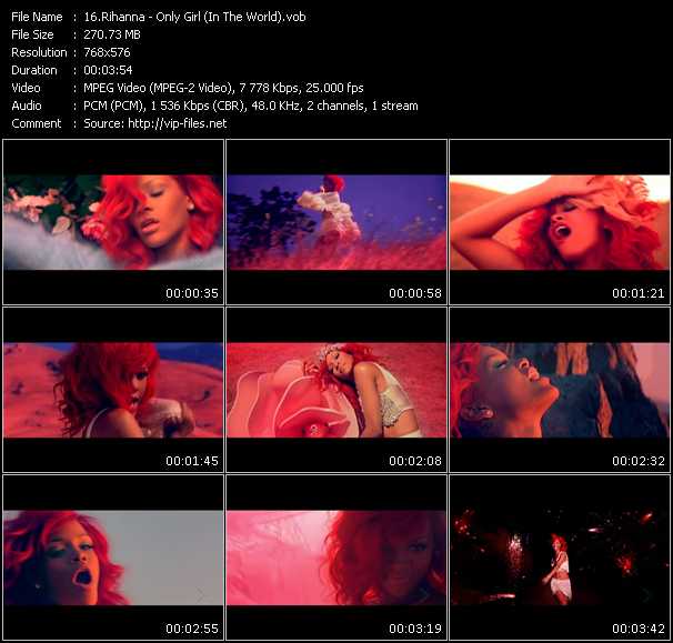 Rihanna video ”Only Girl (In The World)” from dvd ”MixMash Urban November 2010”