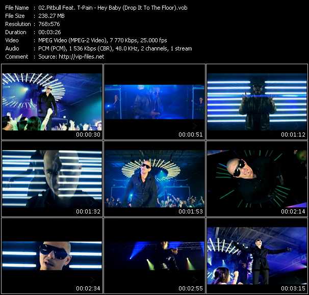 Pitbull Feat. T-Pain video ”Hey Baby (Drop It To The Floor)” from dvd ”MixMash Urban December 2010”