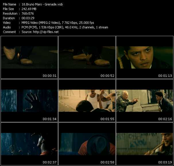 Bruno Mars video ”Grenade” from dvd ”MixMash Urban December 2010”