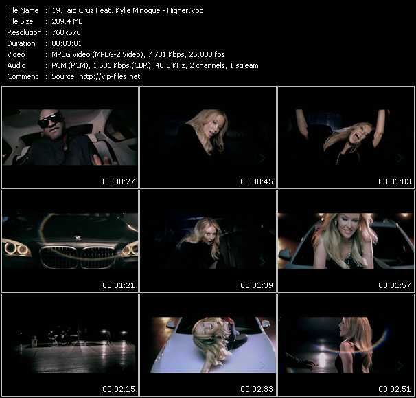 Taio Cruz Feat. Kylie Minogue video ”Higher” from dvd ”MixMash Urban December 2010”