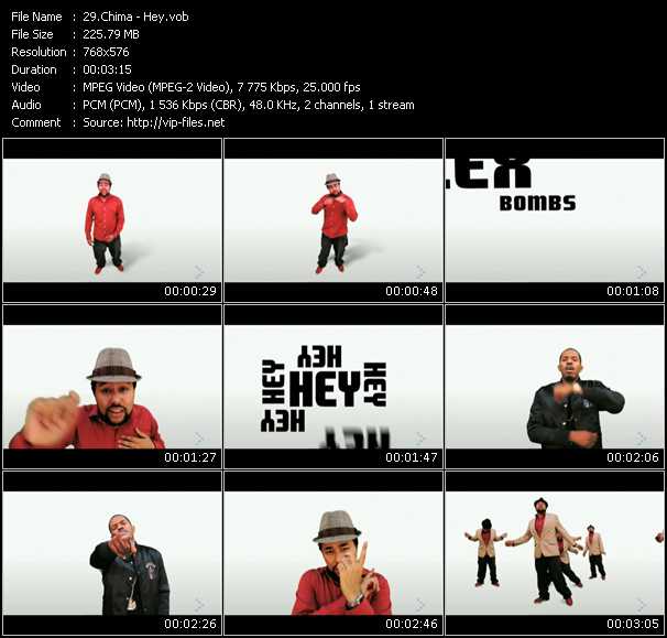 Chima video ”Hey” from dvd ”MixMash Urban December 2010”