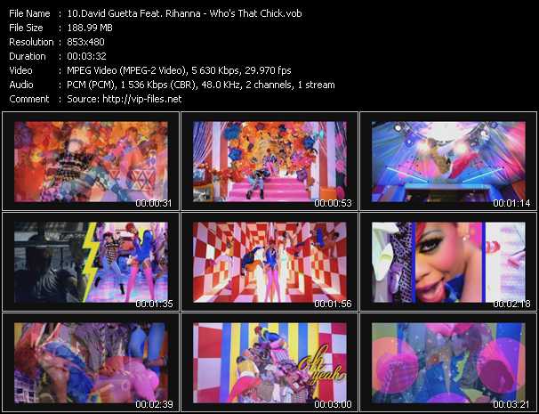 David Guetta Feat. Rihanna video ”Who's That Chick?” from dvd ”Club Video March 2011”