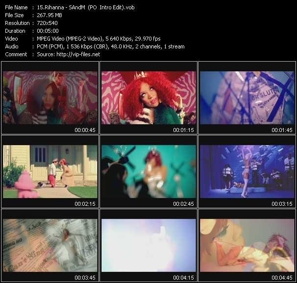 Rihanna video ”S And M (PO Intro Edit)” from dvd ”Club Video March 2011”