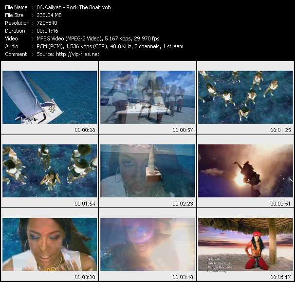 Aaliyah video ”Rock The Boat” from dvd ”Canada Hot Video Classics. Best Of 2001 Vol.1”